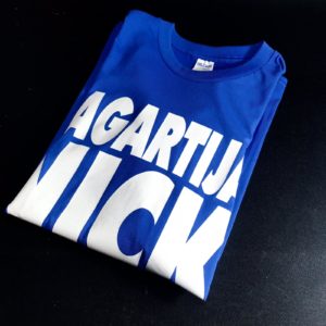 Camiseta azul logo Lagartija Nick